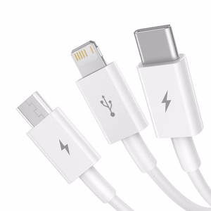 USB laidas Baseus 3in1 Superior baltas 150cm (iki 3.5A)