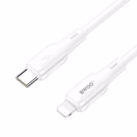 BWOO silikoninis laidas X329CL 27W USB-C - lightning 1m baltas