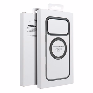 Case for iPhone 17 Frame Circle Stand compatible with MagSafe black