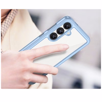 Kosminis dėklas su gelio rėmu Samsung Galaxy S25 - mėlynas