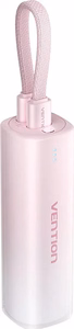 Išorinė baterija Vention FHWR0 5000mAh 20W + USB-C į Lightning laidas (rožinė)