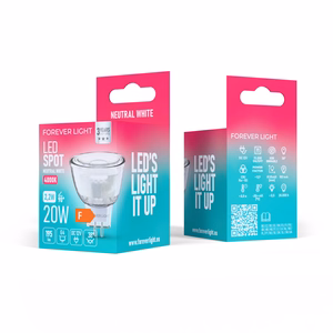 Forever Light LED Bulb G4 MR11 38° 2.2W 195lm 4000K 12V stiklas class F