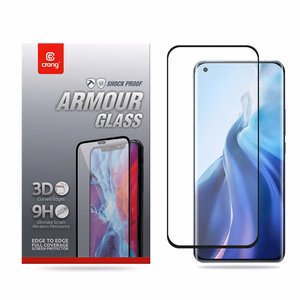 Crong 3D Armor Glass Full Glue 9H grūdintas apsauginis ekrano stiklas, skirtas Xiaomi Mi 11, su montavimo rėmeliu