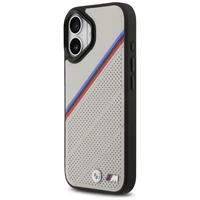 BMW M Tricolor Metal Logo MagSafe dėklas telefonui iPhone 17 - pilkas