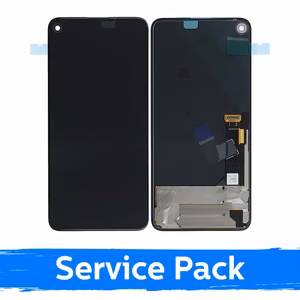 LCD ekranas suderinamas su Google Pixel 4A 5G / G025I / juodas su rėmeliu (Service Pack)