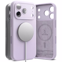Ringke silikoninis magnetinis MagSafe dėklas telefonui iPhone 17 Pro Max - violetinis