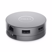 DELL DA310 Vielinis USB 3.2 Gen 2 (3.1 Gen 2) Type-C Sidabras