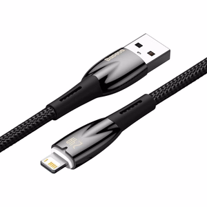 USB kabelis Lightning įrenginiams Baseus Glimmer Series, 2.4A, 2m (juodas)