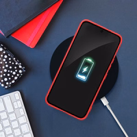 Silikoninis dėklas telefonui Samsung S24 persikinis