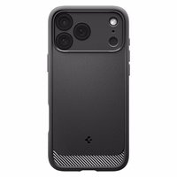 Spigen Rugged Armor Mag Magnetinis dėklas telefonui iPhone 17 Pro Mat - matinė juoda