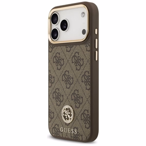 Guess 4G Strass Logo magnetinis dėklas telefonui iPhone 17 Pro Max - rudas