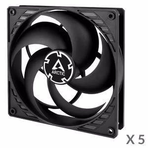 ARCTIC P14 вентиляторы с оптимизацией давления, 3-pin, чёрный, 5 шт.