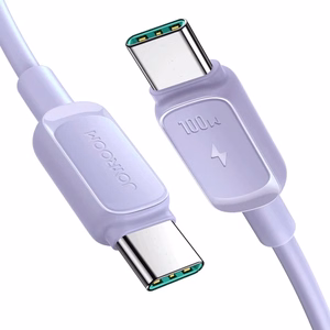 USB кабель Joyroom (S-CC100A14) "USB-C (Type-C) - USB-C (Type-C)" (100W 1.2m) фиолетовый