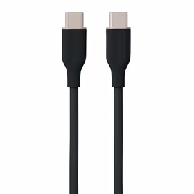 Silikoninis kabelis USB Type-C - Type-C, 100W (juodas, 1m)