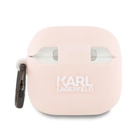 Karl Lagerfeld silikoninis Choupette galvos 3D dėklas AirPods 4 - rožinė