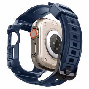 Spigen Rugged Armor Pro dėklas Apple Watch Ultra 1 / 2 (49mm) - jūrinė mėlyna
