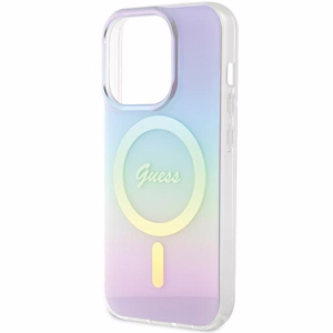 Guess GUHMP15LHITSU iPhone 15 Pro 6.1" violetinė/violetinė kietas dėklas IML Iridescent Magnetinis