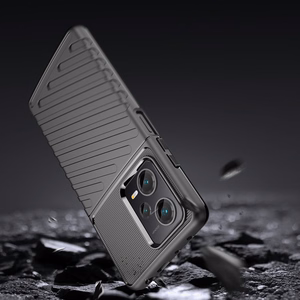 Thunder Case dėklas Xiaomi Redmi Note 12 Pro+ silikoninis šarvuotas dėklas juodas
