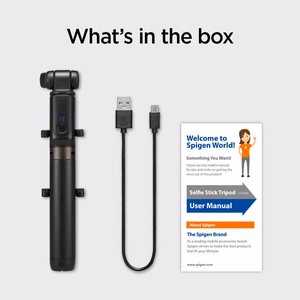 asmenukių lazda Spigen S540W Bluetooth su trikoju - juodas