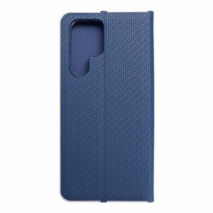 Dėklas telefonui LUNA Book Carbon SAMSUNG S22 Ultra mėlynas