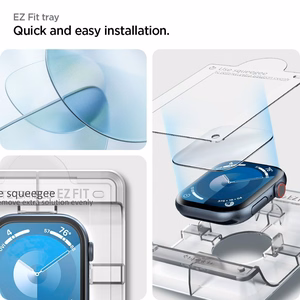 Spigen Elite Shield „EZ FIT“ hibridinis stiklas 2-PACK Apple Watch 10 (42MM) - skaidrus