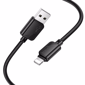 Kabelis USB A į Lightning Hoco 2,4A 1 m X113 juodas