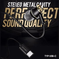 USAMS Stereo ausinės EP-43 metalUSB-C tamsiai žalias HSEP4302
