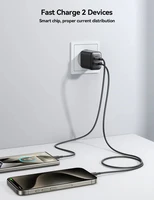 Įkroviklis Joyroom JR-TCF13 25W USB-C/USB-A juodas