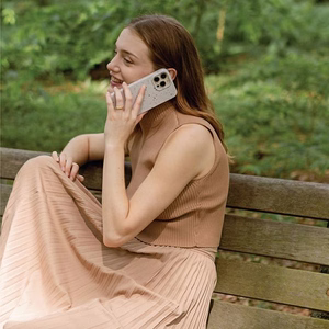 Uniq Coehl Terrazzo dėklas telefonui iPhone 14 Pro - smėlio