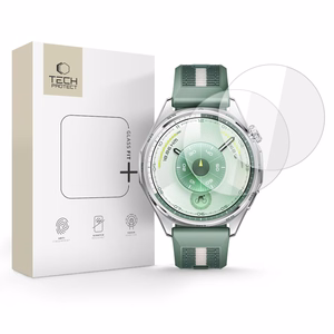 Tech-Protect Glass Fit+ 2 dalių grūdinto stiklo rinkinys Huawei Watch GT 6 46mm laikrodžiui - skaidrus