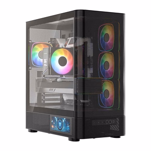 MODECOM kompiuterio korpusas Volcano AQ400 ARGB Midi Juoda