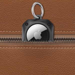 Tech-Protect Rough Pro dėklas Apple AirTag su žiedu - juodas