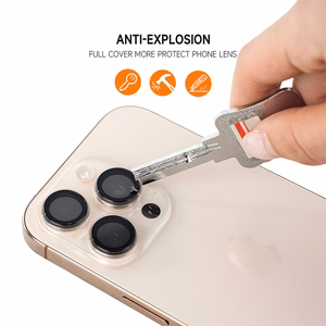 Temperuotas stiklas Tel Protect 3D objektyvo kamerai Samsung Galaxy S24 Ultra - juodas (5 vnt.)