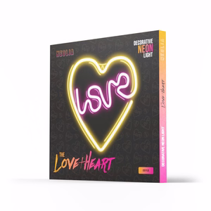 Neon LED Light LOVE HEART violetinis baltas NNE02 Neolia