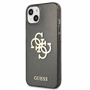 Guess GUHCP13SPCUGL4GBK iPhone 13 mini 5.4" чёрный/чёрный жёсткий чехол Glitter 4G Big Logo