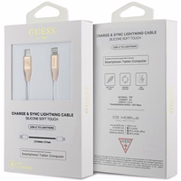 "Guess Ebossed" logotipas USB-C / "Lightning" 1,5 m ilgio greito įkrovimo kabelis - auksinis