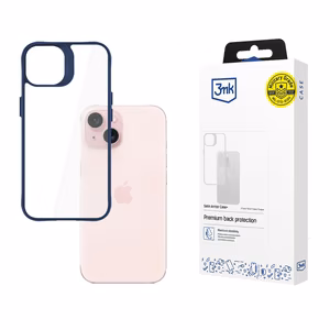 3mk Satin Armor Dėklas telefonui Mėlyna Apple iPhone 15 - permatomas