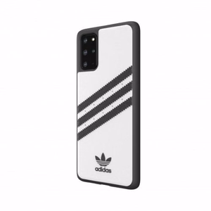 Adidas PU formuojamas dėklas Samsung Galaxy S20+ - baltas ir juodas
