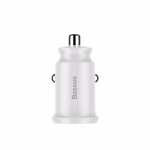 Baseus automobilinis įkroviklis Grain 2x USB 3,1A baltas