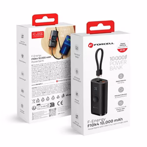 Powerbank Forcell F-Energy F10K4 PD QC3.0 3A 22.5W 10000 mAh compatible with Apple Watch black