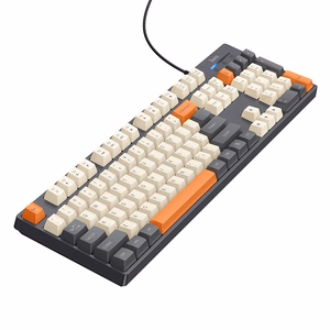 Проводная QWERTY-клавиатура Hoco GM61, трехцветная (белая, серая, оранжевая)