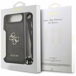 Guess 4G Big Logo Cord Stap per petį dėklas telefonui iPhone Air - juodas