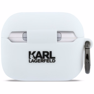 Karl Lagerfeld Silicone Karl Head 3D dėklas AirPods Pro 3 baltas