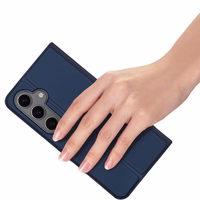 DUX DUCIS piniginės tipo dėklas SKIN PRO telefonui SAMSUNG S24 FE mėlynas