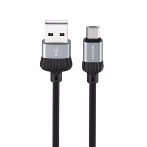 Borofone Kabelis BX28 Dignity - USB į Micro USB - 2,4A, 1 metras, pilkas