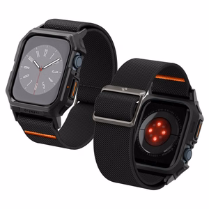 Spigen Lite Fit Pro dėklas laikrodžiui Apple Watch 4/5/6/7/8/9/SE (44/45 mm) - matinis juodas