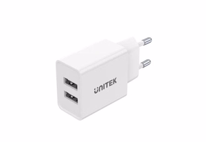 Unitek P1113A-EU - įkroviklis 2X USB-A, 12W, baltas