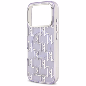 Karl Lagerfeld IML KL Monograma Magnetinis dėklas iPhone 17 Pro Max - violetinis