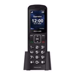 Mobile Phone - MAXCOM MM 34D 4G BLACK + charging dock