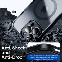 Rock Guard Touch Matte serijos magnetinis dėklas Iphone 16 juodas